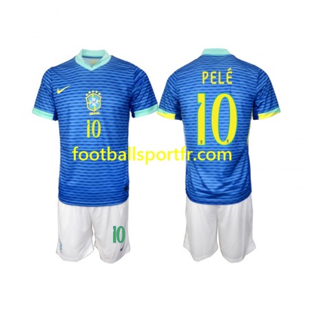 Tenue Brésil PELE 10 Enfant Exterieur 2024 Maillot de Foot